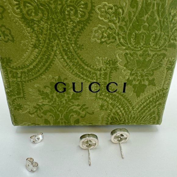 Gucci SILVER GUCCI INTERLOCKING EARRINGS - Picture 4 of 10